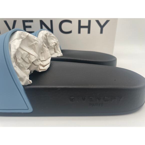 NEW Givenchy Women's Logo Rubber Pool Slides Sandals 37 BOX NIB AUTH! - Picture 7 of 15